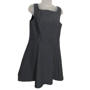 Lauren Ralph Lauren Women's Fit‎ and Flare Polkadot Dress Blue and White Size 12